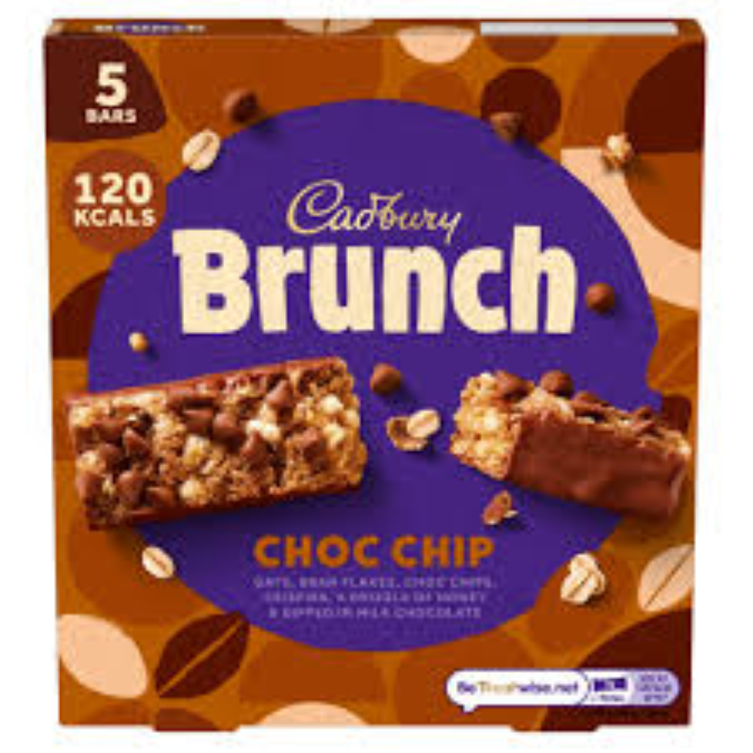 CADBURY BRUNCH BAR CHOC CHIP 140G